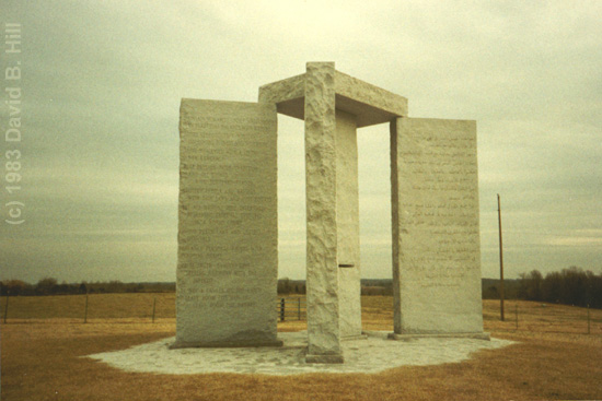 The Guidestones, Georgia (c) 1983 David B. Hill