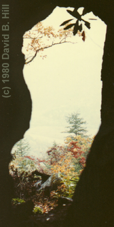 Fall color from a cave (c) 1980 David B. Hill